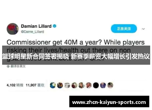 篮球明星新合同签署揭晓 新赛季薪资大幅增长引发热议