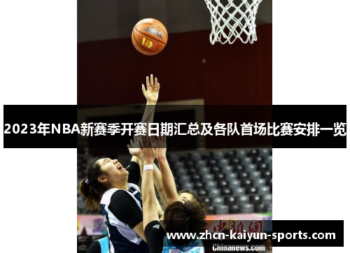 2023年NBA新赛季开赛日期汇总及各队首场比赛安排一览